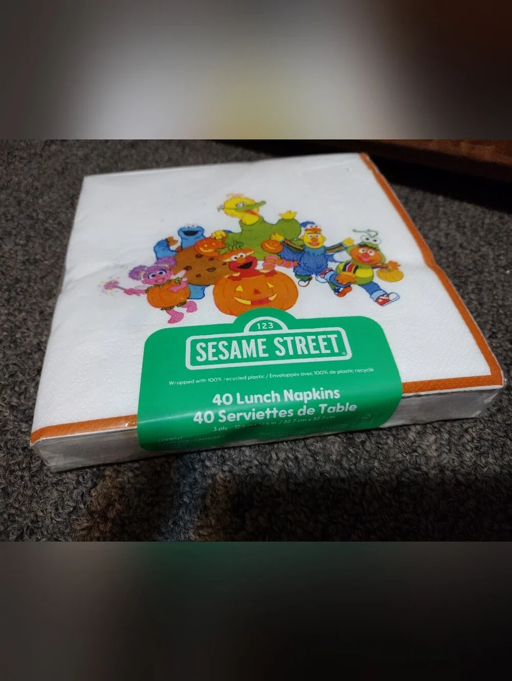 Sesame Street Colorful Halloween Character Party Napkins 80 CT